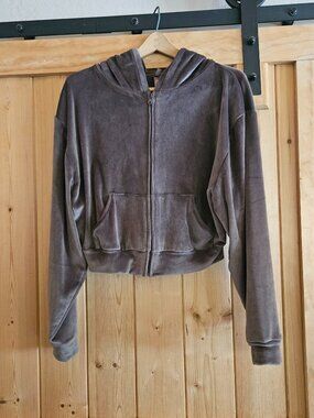 SKIMS Velour zip up hoodlie